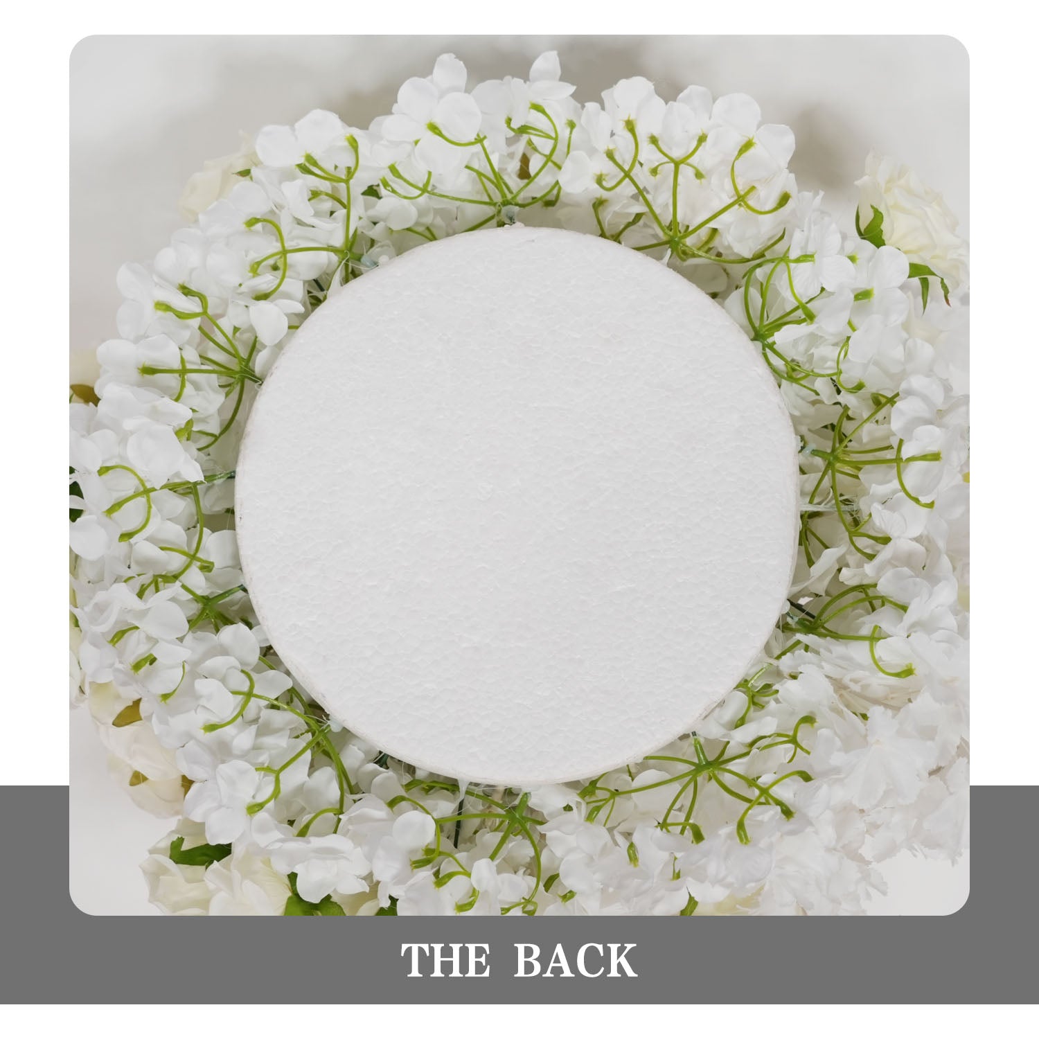 Uflower White Rose Wedding Background Arch KT Board Decoration Flower Arrangement